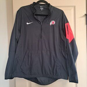 Nike Womens 1/2 Zip Lockdown jacket University of Utah Utes Medium light jacket